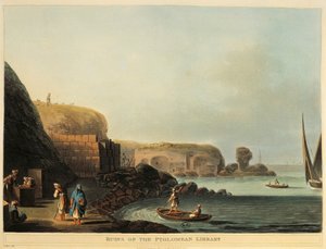 Ägypten, Alexandria, Ruinen der Ptolemäischen Bibliothek von Luigi Mayer von Luigi Mayer