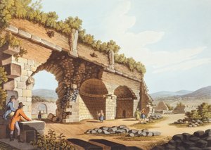 Europäische Reisende vor dem Tempel der Diana in Ephesus von Luigi Mayer