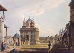 Kloster Santa Maria, von Luigi Mayer, Griechenland 19. Jahrhundert Gravur