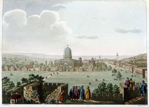 Der Tempel Salomos (Moschee in Jerusalem) - in „Ansichten in den osmanischen Herrschaftsgebieten, in Europa, in Asien und einigen Mittelmeerinseln“ von den Originalzeichnungen von Luigi Mayer, London von Luigi Mayer