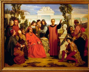 Feier des Geburtstags von Platon in der Villa von Lorenzo Il Magnifico in Careggi am 7. November von Luigi Mussini