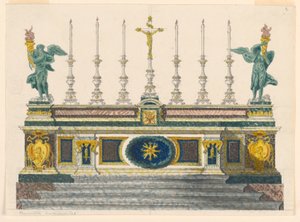 Altar aus buntem Marmor, ca. 1820