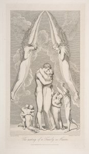 Das Treffen einer Familie im Himmel, aus The Grave, ein Gedicht von Robert Blair, 1. März 1813 von Luigi Schiavonetti