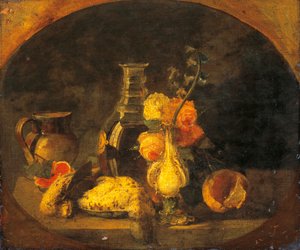 Stillleben, von Luigi Scrosati (1814-1869), Öl auf Leinwand, 43x50 cm von Luigi Scrosati