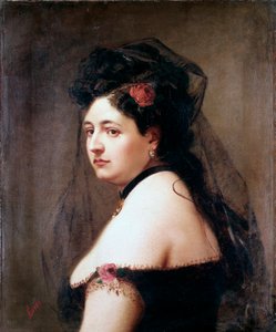 Porträt von Elisabetta Galletti Gianoli, italienische Sängerin (Gemälde)