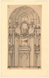 Erhebung einer Wanddekoration für eine Heiligsprechungszeremonie, St. Peter, Rom, Italien