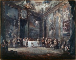 Karl III. speist in Anwesenheit des Hofes von Luis Paret y Alcazar