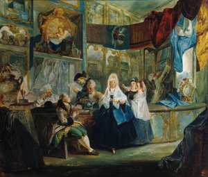 Der Laden des Antiquars Geniani von Luis Paret y Alcazar