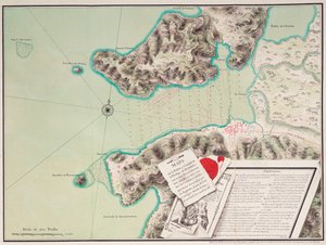 Karte der Bucht und Stadt von S. Phelipe de Portobelo