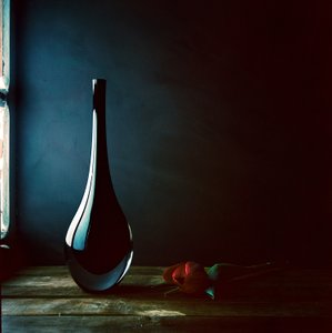 Elegante Vase Rote Rose