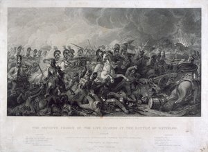 Der entscheidende Angriff der Life Guards bei Waterloo