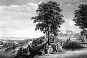 Eine Ansicht von Cliveden in Buckinghamshire, der Sitz des Right Honourable the Earl of Inchiquin, 1759 von Luke Sullivan