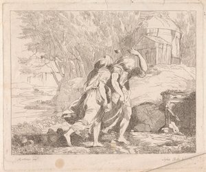 Deukalion und Pyrrha nach der Flut von Lydia Bates