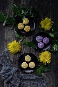 Festliches Mondkuchen Stillleben