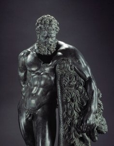 Griechische Kunst: Herakles in Ruhe (Detail) von Lysippos (attributed to)