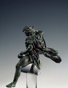 Griechische Kunst: „Der König von Makedonien Alexander der Große (356-323 v. Chr.) zu Pferd“ Bronze-Skulptur von Lysippos von Sikyon (395-305 v. Chr.) 4. Jahrhundert v. Chr. Rom, Museo Nazionale di Villa Giulia, Italien