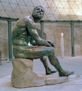 Boxer von Thermon, hellenistische Bronzestatue, ca. 1. Jahrhundert n. Chr.