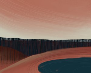 Abstrakter Wüstensonnenuntergang von MANSI SAXENA