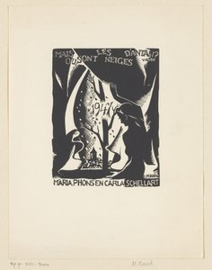 Neujahrswunsch für 1947 von Carla, Mária und Phons Schellart von M. Bosch