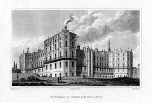 Chateau de Saint Germain en Laye, Paris, um 1830 von M. J. Starling