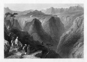 Berg Libanon, oberhalb des Kedesha-Tals oder Heiligen Tals, Libanon, 1841