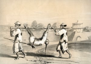 Skizze von der Mauer am Morgen nach dem großen Angriff, China, ca. 1860 von M and N Hanhart