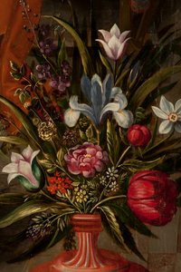 Anbetung der Könige, Triptychon, Linke Tafel, Rückseite (Detail)