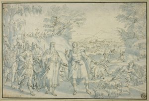 Das Treffen von Abraham und Melchisedek von Maarten de Vos