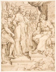 Christus vor Herodes von Maarten van Heemskerck