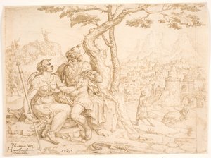 Juda und Tamar von Maarten van Heemskerck