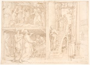 Petrus erweckt Tabita von Maarten van Heemskerck