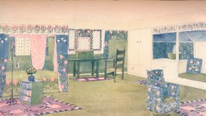 Ein Landhaus: Entwurf für Schlafzimmer, ca. 1900-1902