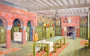 Esszimmer, Druck von Emil Hochdanz, ca. 1901