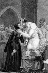 Eduard IV. empfängt den Beitrag der Witwen, 15. Jahrhundert 19. Jahrhundert von Mackenzie