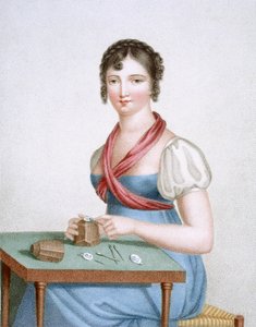 Der Drucker, graviert von Augrand, ca. 1816 von Madame G. Busset Dubruste