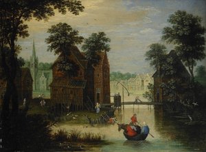 Flusslandschaft mit der Flucht nach Ägypten, 1616