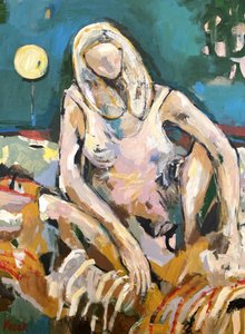 Entspannte blonde Figur