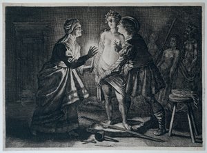 Pygmalion verliebt sich in seine Statue von Magdalena van de Passe