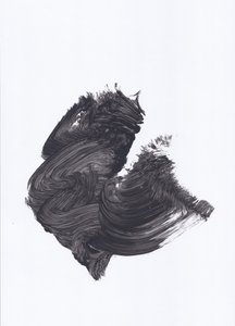 Dynamisches schwarzes Abstrakt von Maira Ribena