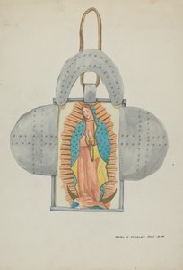 Handgezeichnete Guadalupe in Zinnform