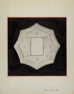 Kleiner Zinn gerahmter Spiegel, um 1937