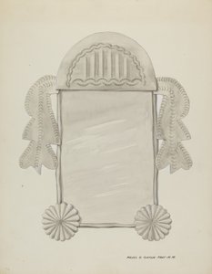 Kleiner Zinnrahmenspiegel, ca. 1937