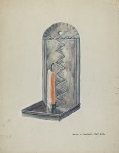 Zinn-Wandleuchter, 1935-1942 von Majel G. Claflin