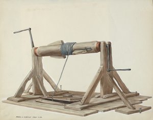 Brunnen mit beweglichem Balken, um 1937 von Majel G. Claflin