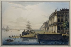 Ansicht des kaiserlichen Winterpalastes, 1818 von Maksim Nikiforovich VorobOev