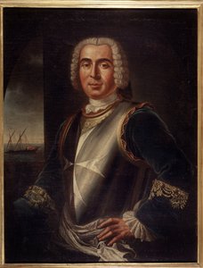 Porträt des Ritters Pierre Andre de Suffren von Saint Tropez (Saint-Trophez), Bailli von Suffren (1729-1788) - Maltesische Kunst - 18. Jahrhundert, 99 x 76 cm