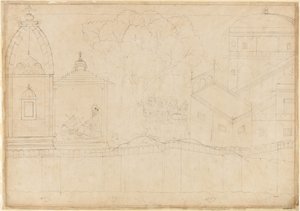 Indrajit macht Opfergaben: Folio aus der Serie Belagerung von Lanka, ca. 1725
