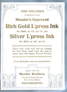 Werbung der Mander Brothers, 1919 von Mander Brothers