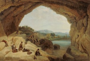 Hinterhalt einer Gruppe von Banditen an der Cueva del Gato von Manuel Barron y Carrillo