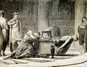 Der Tod des Seneca (Gravur) von Manuel Domínguez Sánchez